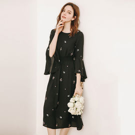 Women Fashion Floral Embroidery dress