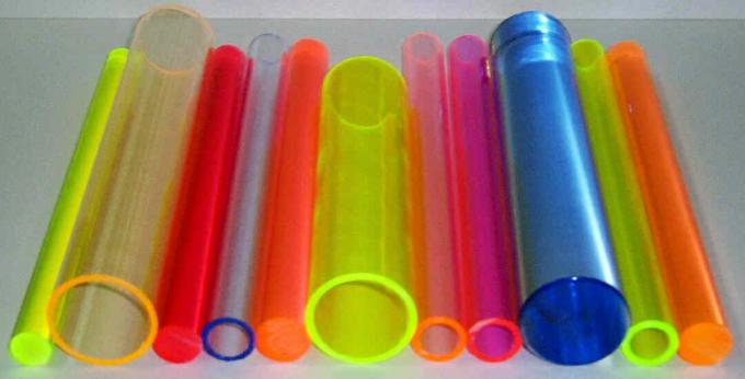 Clear and Colored Cast Acrylic Tubes, Round, Square For Lighting,Decoration