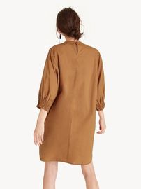 2018 Simple midi smock cuff brown oversize dress for women