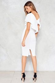 Dongguan Women Clothing Elegant Spaghetti Strap White Bodycon Midi Dress Sexy Ladies